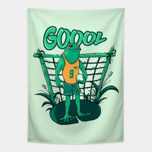 Frog - Soccer Player Tapestry