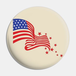 USA Flag and Stars Pin