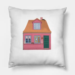 Little Pink House Pillow