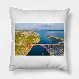 Maslenica bridge, Croatia Pillow