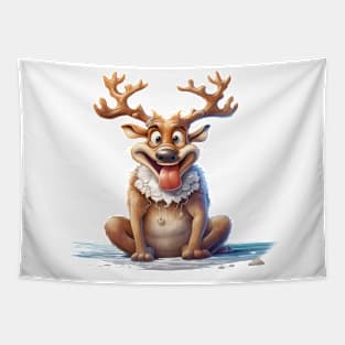 Funny Reindeer Tapestry