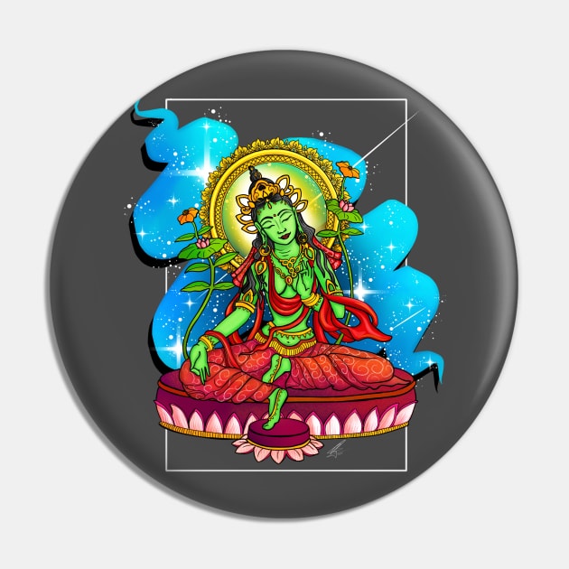 Om Tare - The Divine Feminine - Maa Tara Pin by Roy's Disturbia