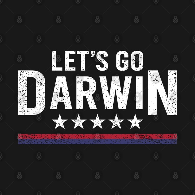 Lets Go Darwin US Flag Vintage - Darwin Day by kim.id