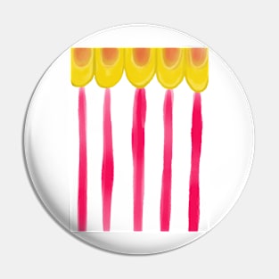 Circus Tent Stripe, Pink and Gold Palette Pin