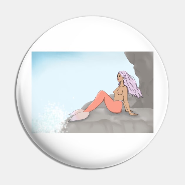 Pastel Mermaid Pin by daniellecaliforniaa