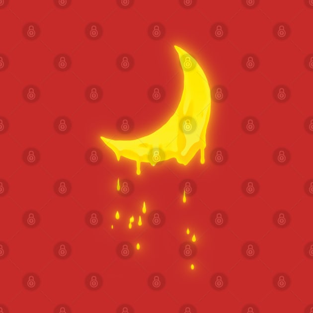 Beautiful melting crescent Moon by Hafsa_Aly