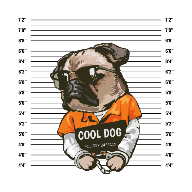 Cool Dog Mugshot by Bro Aesthetics