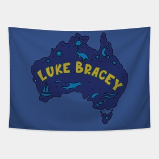 AUSSIE MAP LUKE BRACEY Tapestry