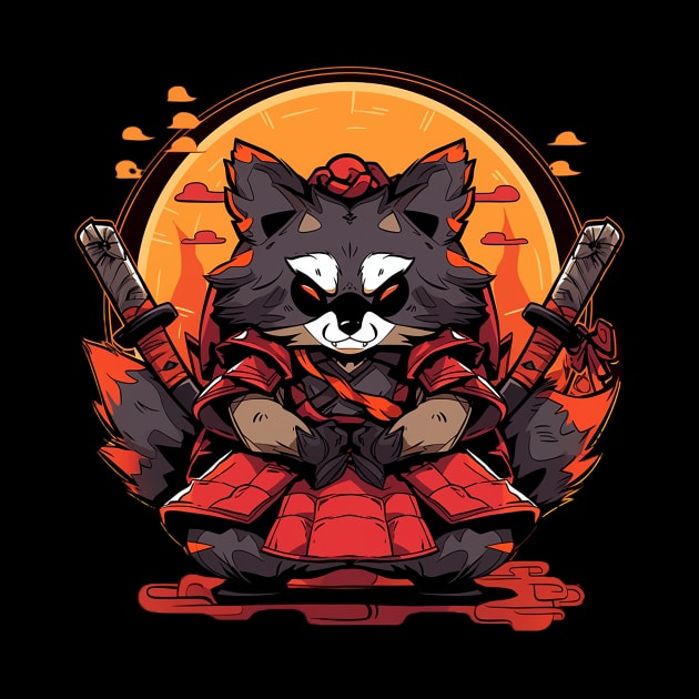 samurai raccoon by fancy ghost