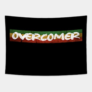 Overcomer Motivational, Rasta Colors Tapestry