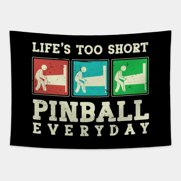 Life's Too Short, Pinball Everyday Tapestry by Issho Ni