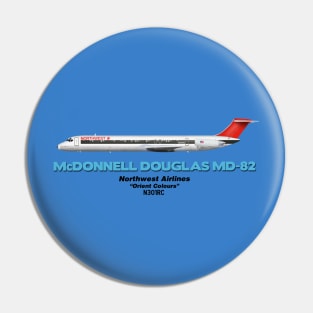 McDonnell Douglas MD-82 - Northwest Airlines "Orient Colours" Pin