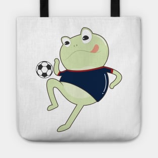 Frog as Soccer player with Soccer ball Tote