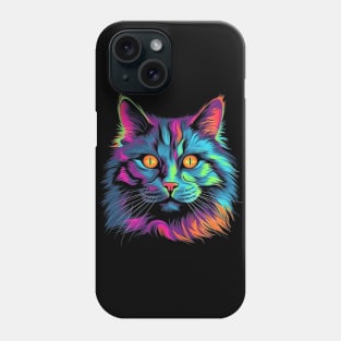 Colourful Nebelung Cat Phone Case