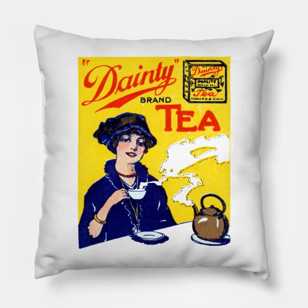 1910 Dainty Tea Pillow by historicimage
