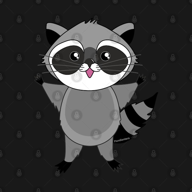 Cute raccoon by Pendientera