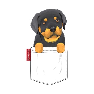 Cute Rottweiler Pocket Puppy T-Shirt