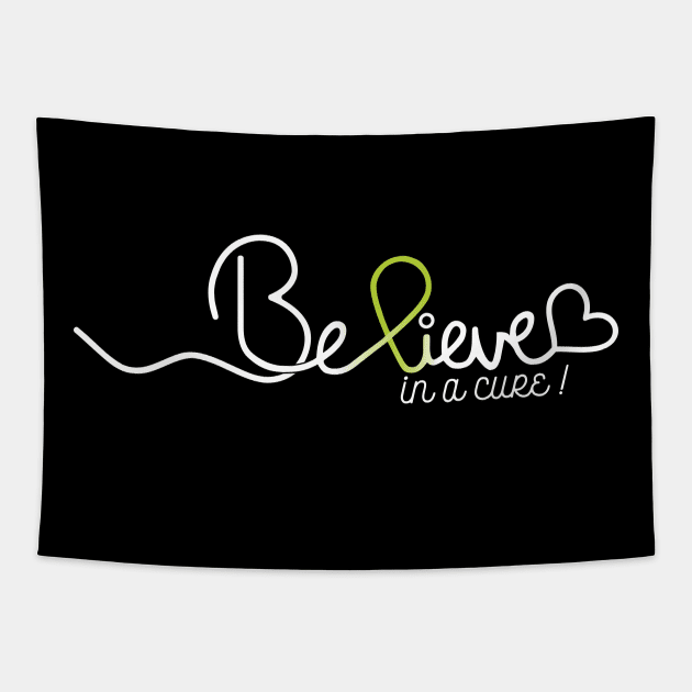 Believe- Lymphoma Cancer Gifts Lymphoma Cancer Awareness Tapestry by AwarenessClub