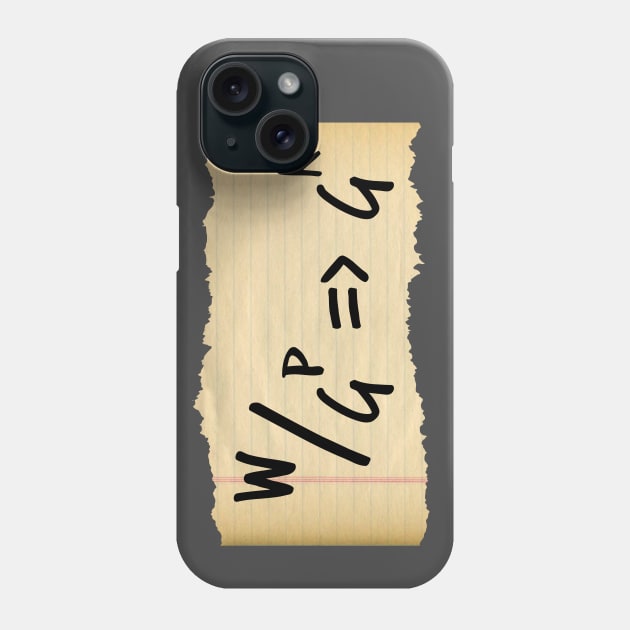 Equation: W/Gp=>Gr Phone Case by Freq501