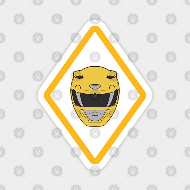 Power ranger yellow ranger Magnet by ekkimu