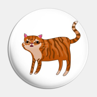 Goofy Orange Tabby Cat Pin