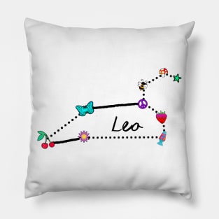 Trippy Leo Constellation Pillow