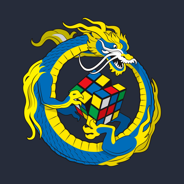 Dragon & Rubik's cube by goldengallery