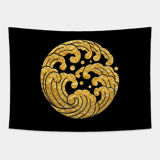 Japanese Mon Miginami no Maru Tapestry by Takeda_Art