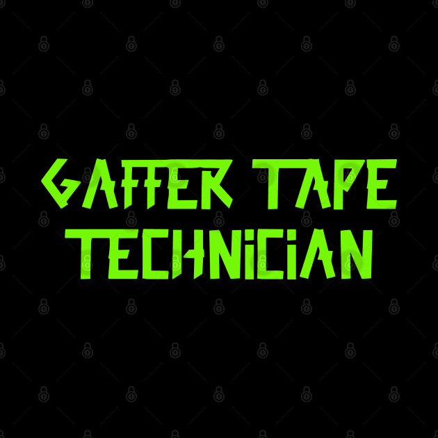 Gaffer tape technician Green Tape by sapphire seaside studio