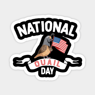 National Quail Day American Flag Magnet