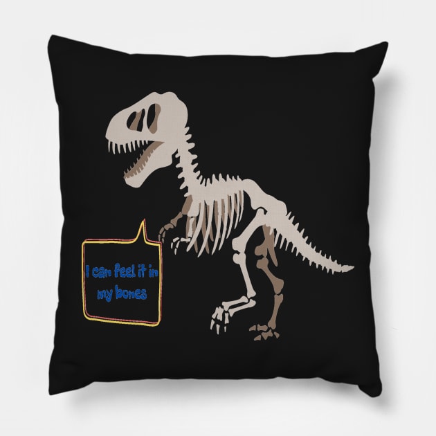 Dinosaur Humor Pillow by BRIJLA