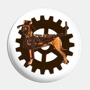 Steampunk Great Dane Design Pin