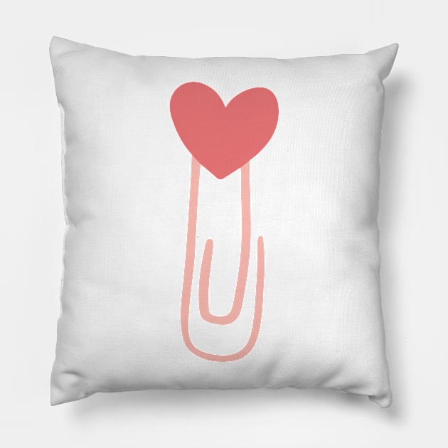 Heart Paper Clip Pillow by medimidoodles