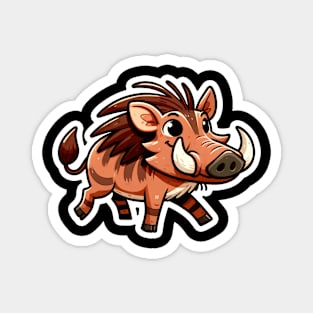 Kawaii Warthog Magnet