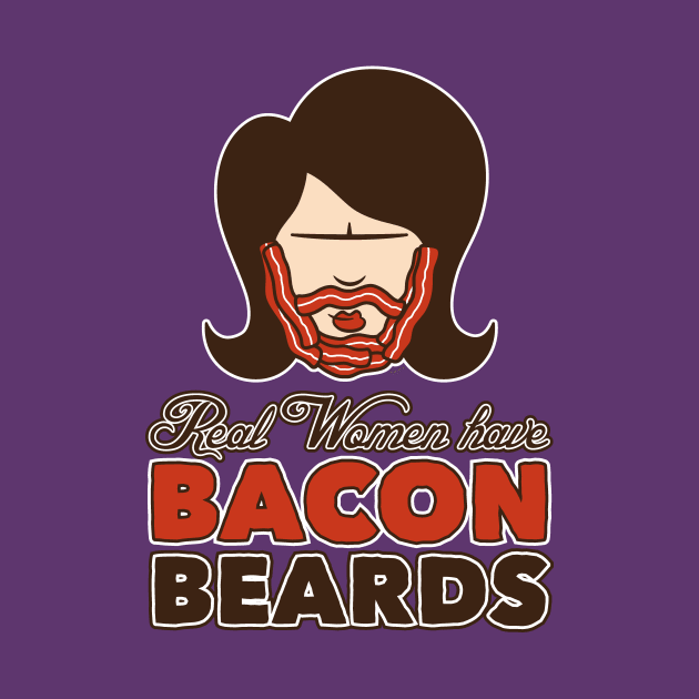 Bacon Beard (women's version) by mikehandyart