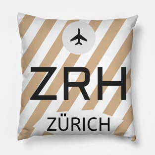 ZRH Zurich Alpine chocolate Pillow