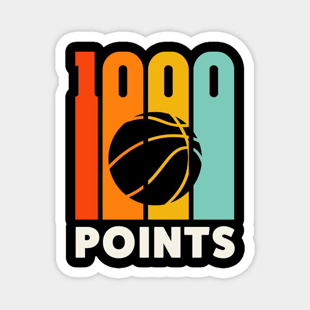 1000 Points Basketball Scorer High School Basketball Mom Magnet by PodDesignShop