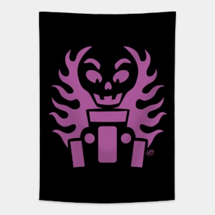 Hot Rod Halloween Skeleton Tapestry