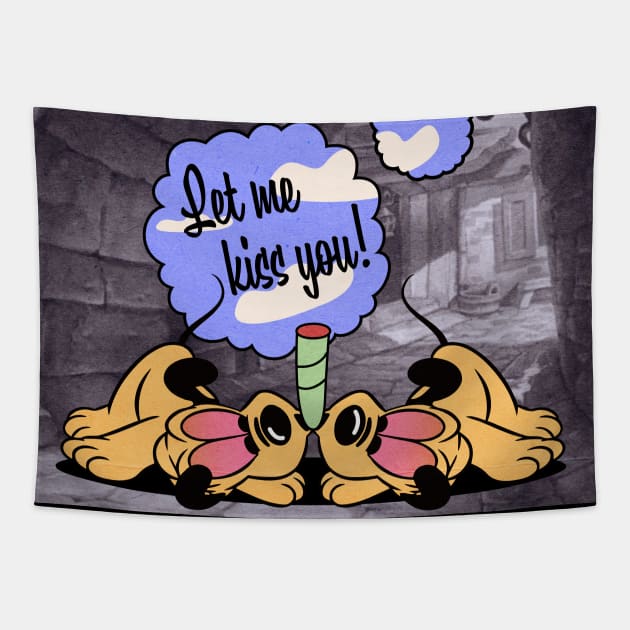 Let Me Kiss You Tapestry by ovcharka