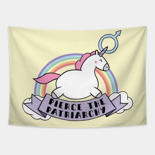 Pierce The Patriarchy Feminist Unicorn Tapestry