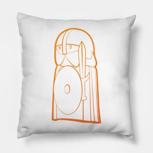 Viking Uig Chessman - Orange Pillow