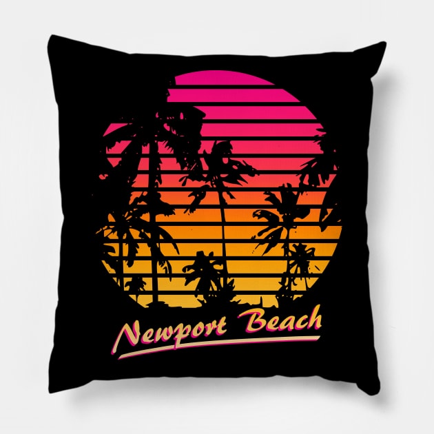 Newport Beach Pillow by Nerd_art