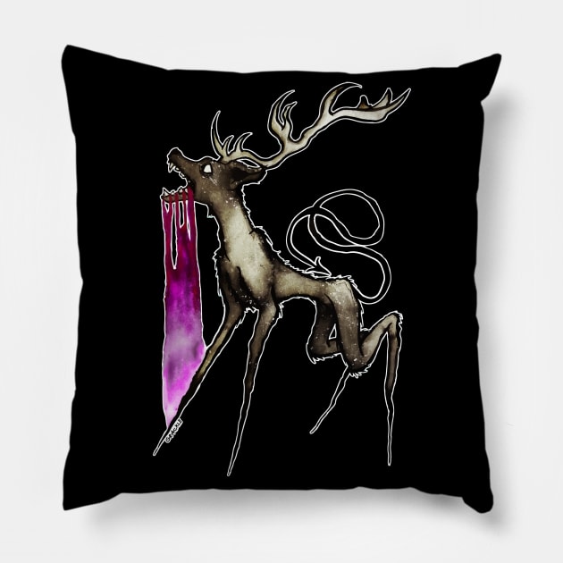 Aurora Canis Lupus Pillow by Jan Grackle