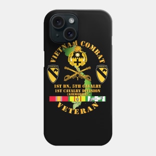 Vietnam Combat Cavalry Veteran w 1st Bn 5th Cav DUI - 1st Cav Div Phone Case