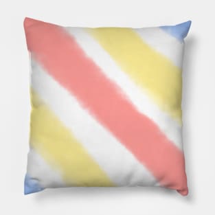 Colorful watercolor stripes art Pillow