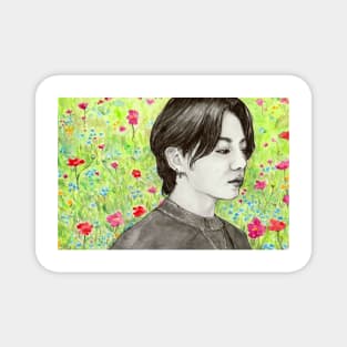 Jungkook and Wildflowers Magnet