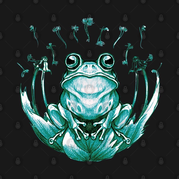 Whimsical Dandelion Frog by Flossy