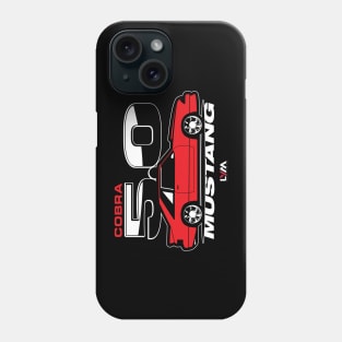 Foxbody 5.0 Ford Mustang Side COBRA Red Phone Case