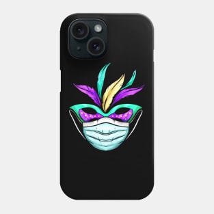 Green And Purple Masked Mask For Mardi Gras Phone Case