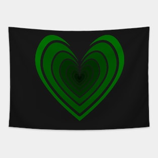 Rosy Heart (Green) Tapestry